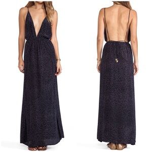 NWT Indah River Split Front Wrap Maxi Dress 100% silk